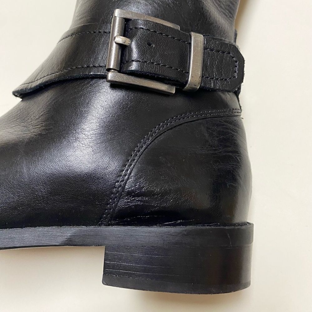 Clarks Women’s Pita Arizona Black Leather Full Zip Knee High Riding Boots Sz 6.5 - Picture 5 of 16